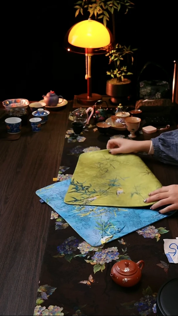 香云纱          蓝绿喜上眉梢6535