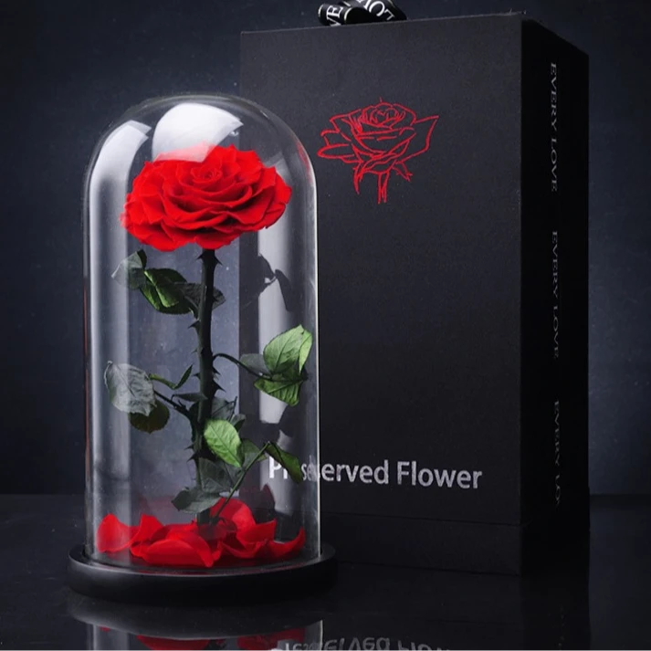 【约会表白】玻璃罩大王子永生玫瑰真花纪念日生日妈妈送女友告白