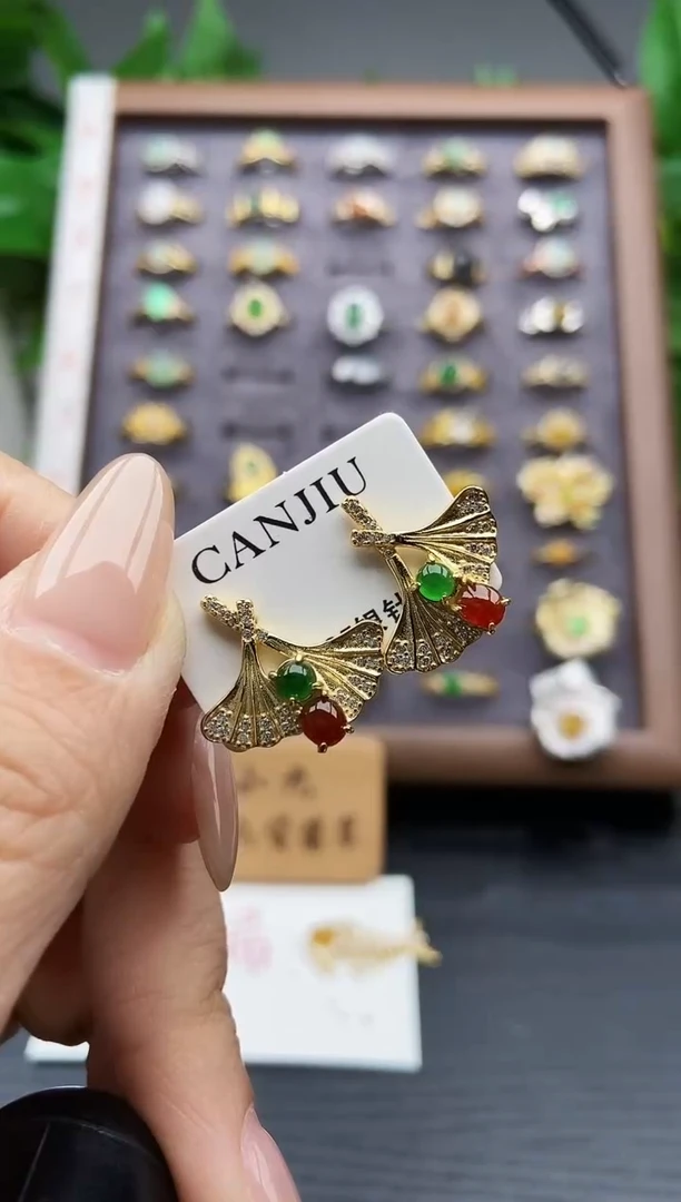 银S925镶嵌戒指翡翠12