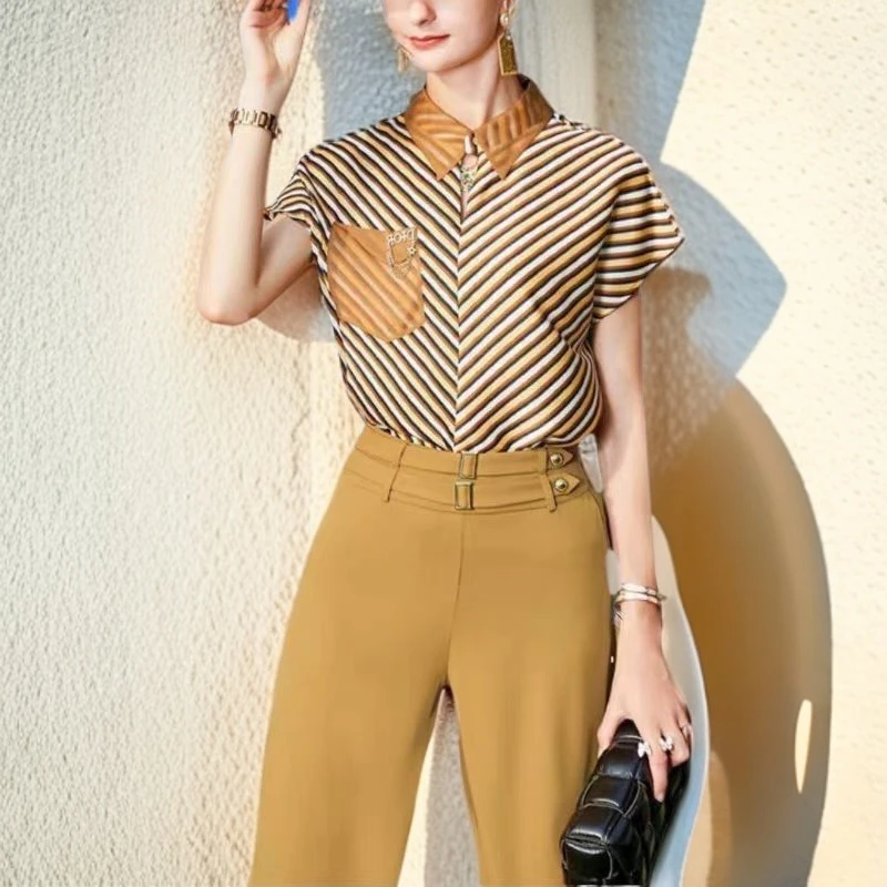 125#【木兮兮专属】2025年夏季新女气质显瘦洋气百搭时尚小衫