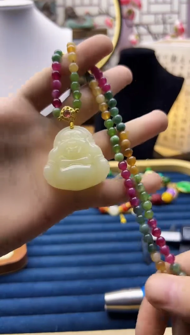 【闪购商品】和田玉颈饰14K金镶嵌X783