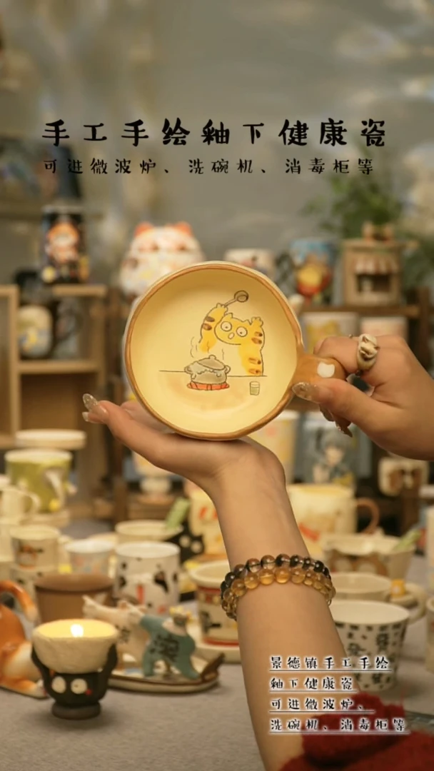 【闪购商品】杯景德镇高温釉下彩陶瓷&A875