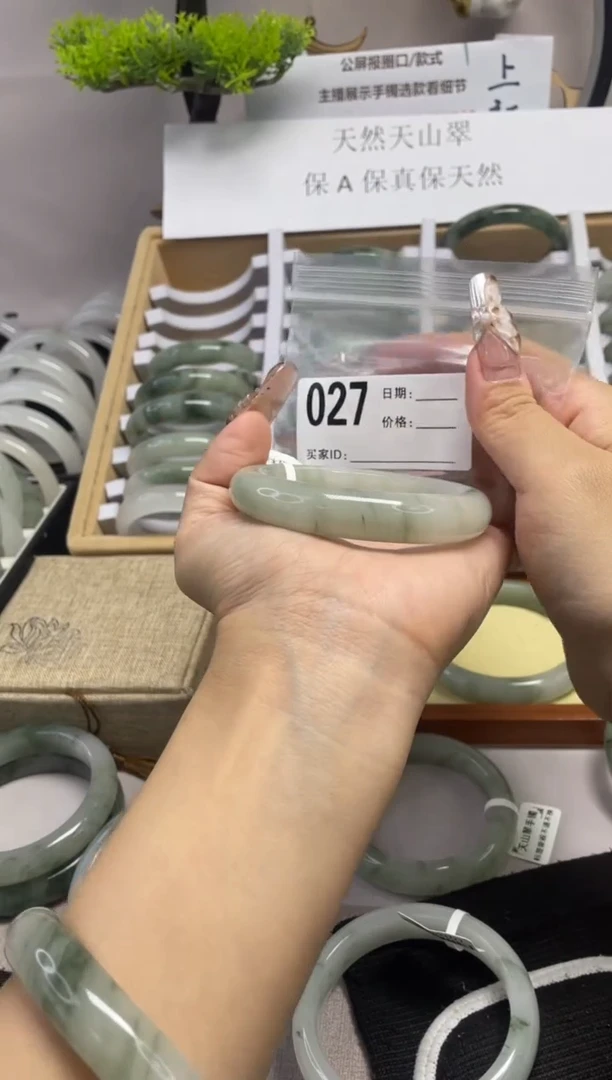 石英质玉（天山翠）手镯未镶嵌027