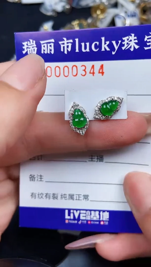 翡翠银S925镶嵌颈饰0344