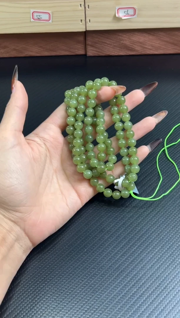 未镶嵌手串和田玉若羌微色差卡8