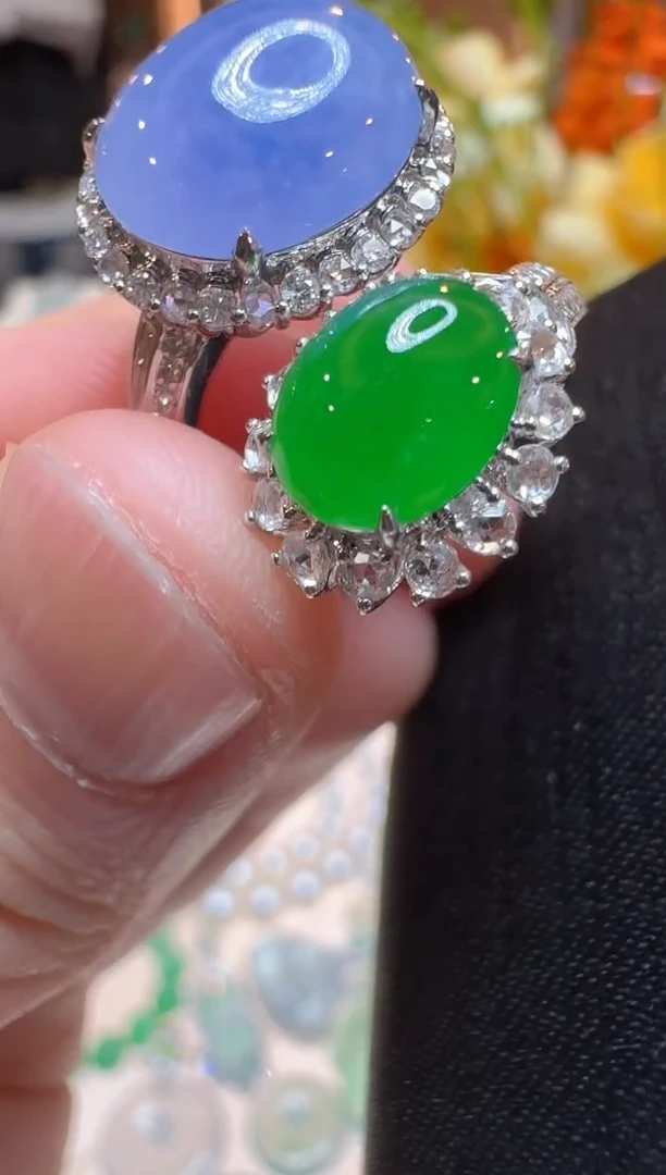 【闪购商品】翡翠戒指18K金镶嵌多样性团购发一件