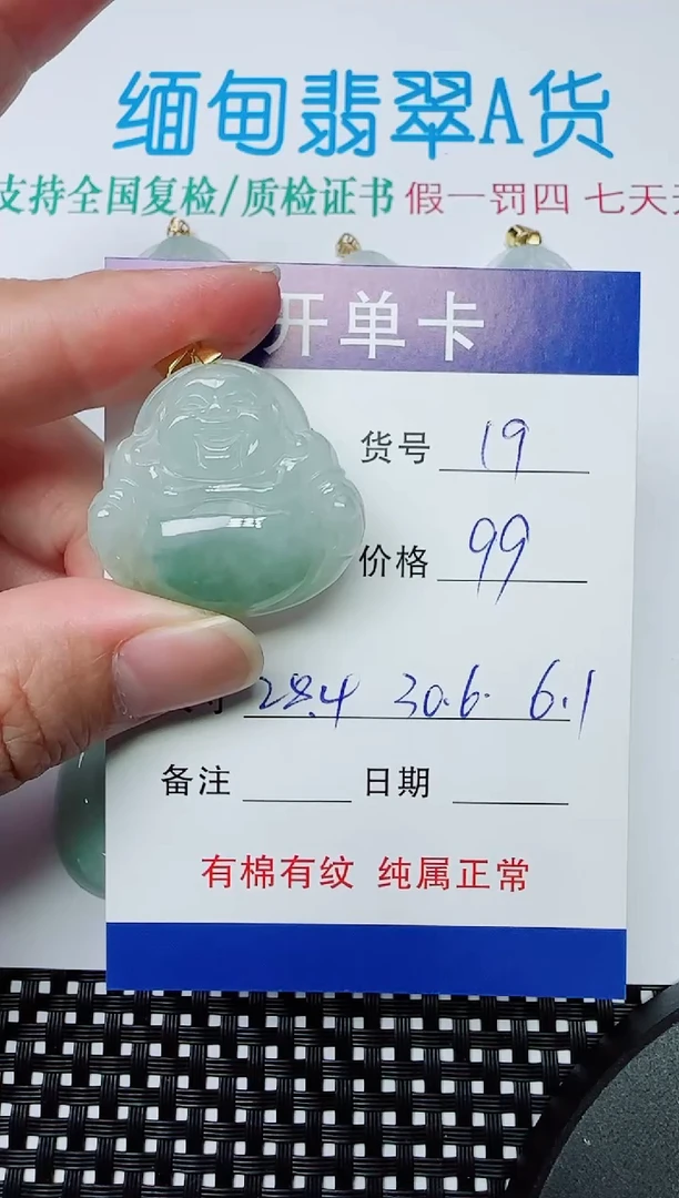 吊坠(赠链)银S925镶嵌翡翠19