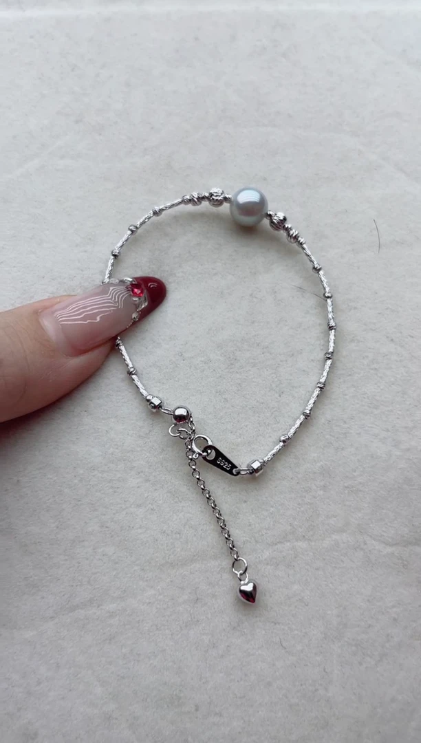 【闪购商品】海水珍珠手链银S925镶嵌Y41