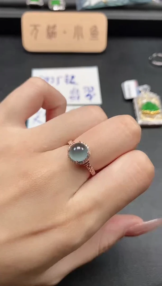 银S925镶嵌戒指翡翠51151