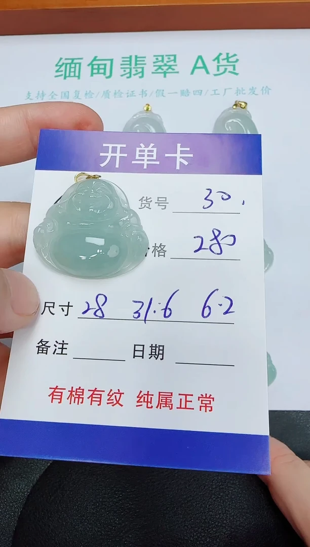 吊坠(赠链)未镶嵌翡翠30