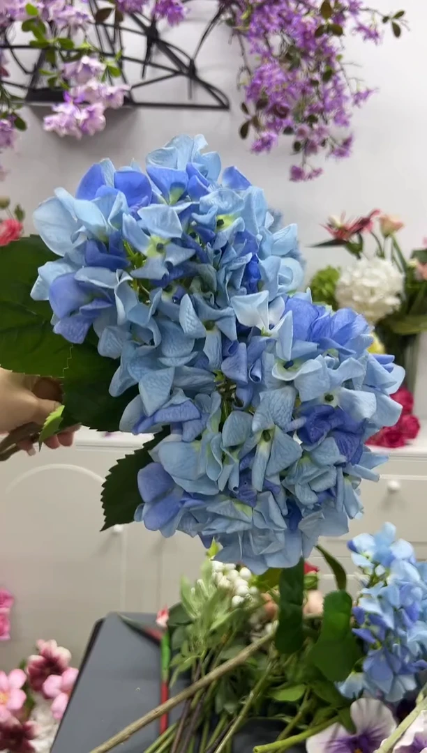 腊**七2枝蓝色手感保湿绣球
