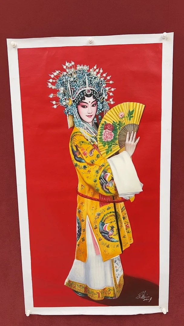 国画顾*刘用华油画12pc戏曲人物