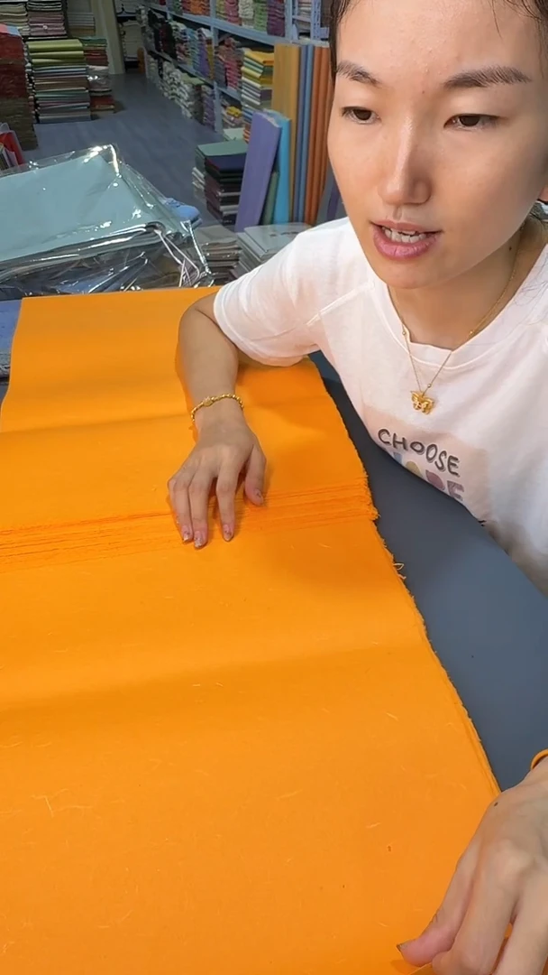 纯手工四尺对开50张佛黄楮皮云龙半生熟
