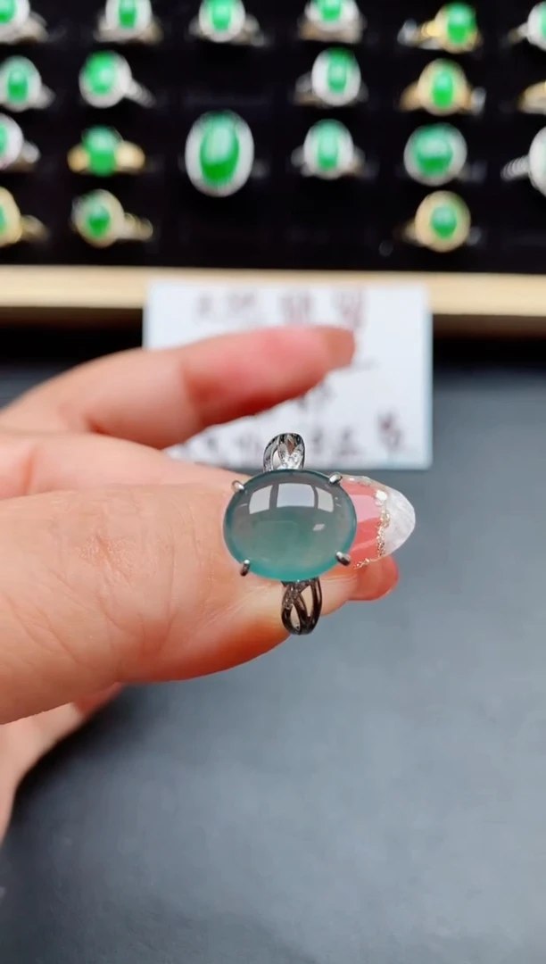 【闪购商品】翡翠戒指银S925镶嵌0580801