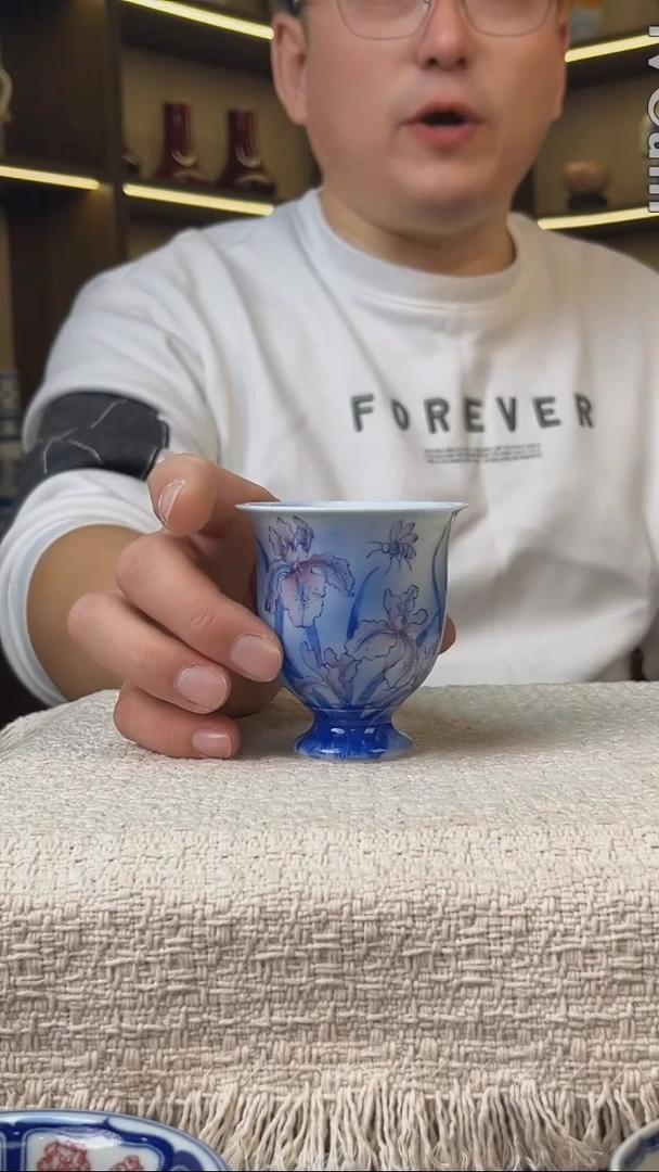 瓷片景德镇毛仔柴窑杯