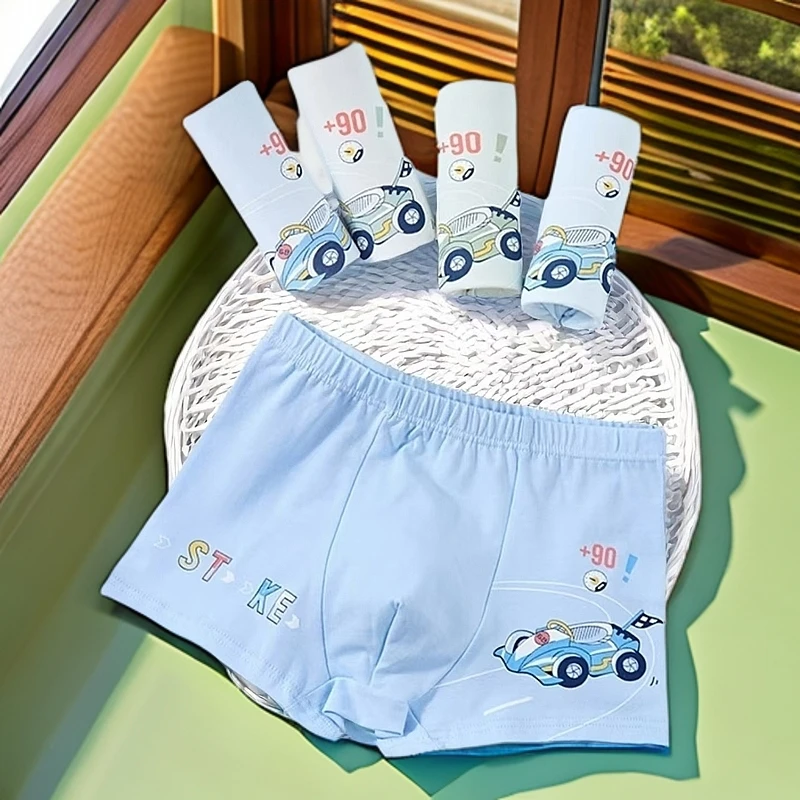 男童短裤纯棉男孩中大童抗菌亲肤透气儿童四角裤小童平角学生底裤