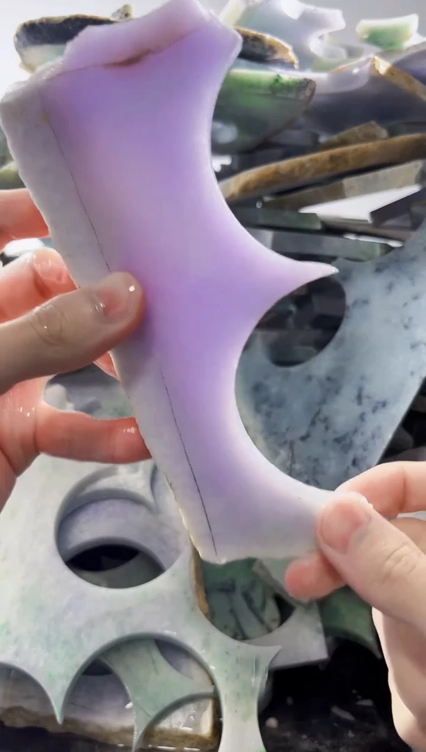 裸石翡翠缅甸翡翠A货文8504