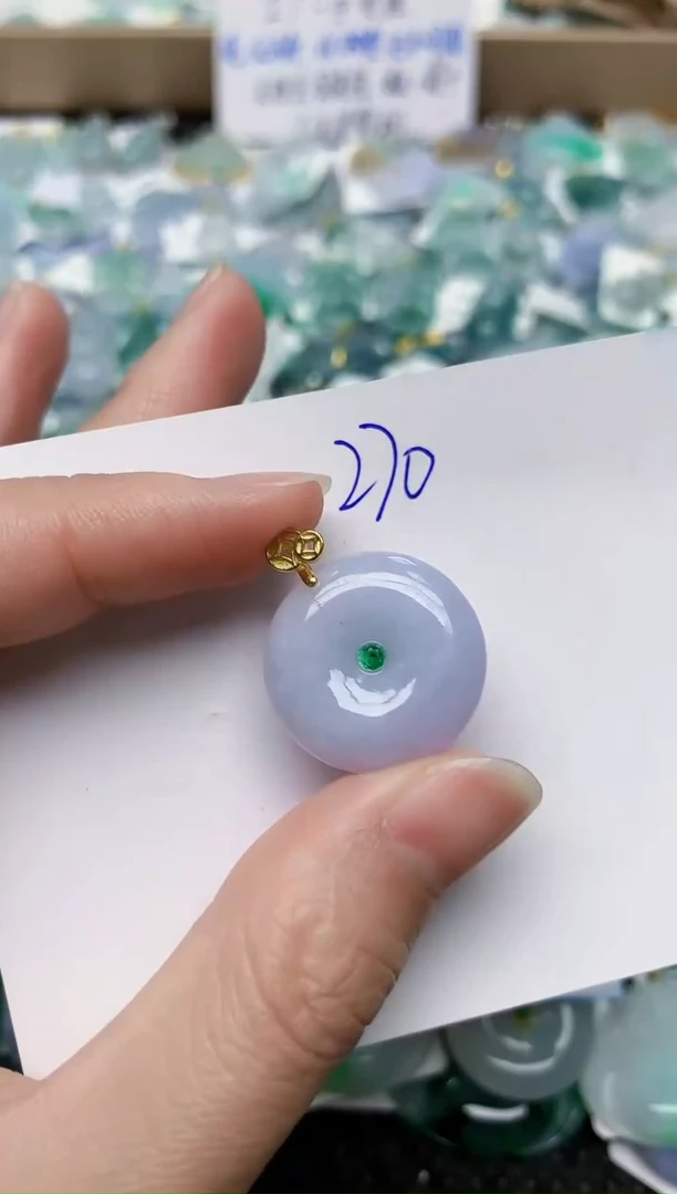 翡翠未镶嵌颈饰天然缅甸A货翡翠百元以上9元证书费自理