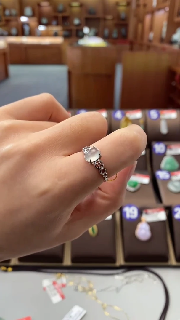 【闪购商品】翡翠戒指银S925镶嵌戒指