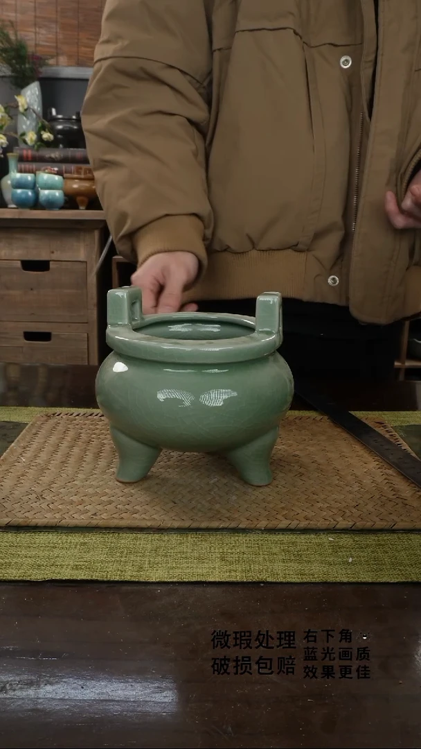 陶瓷双耳香炉A-15