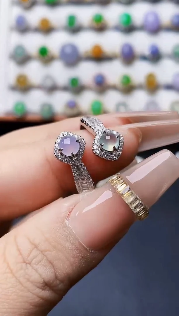 银S925镶嵌戒指翡翠1116