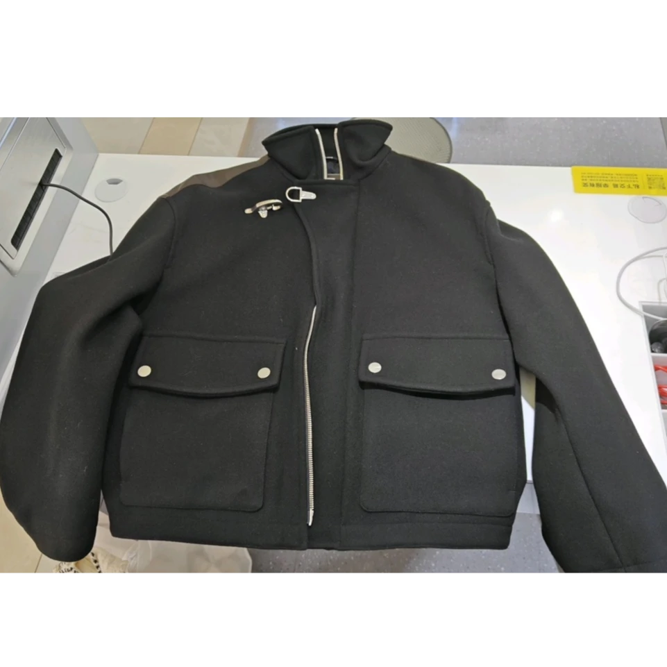 未使用 Hermes/爱马仕  立领长袖拉链外套 黑色