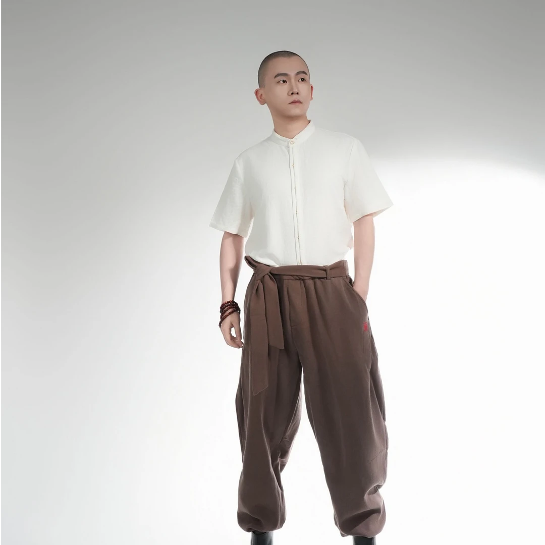 【境界】意树鲤鱼裤中国风男装简约休闲宽松小脚裤