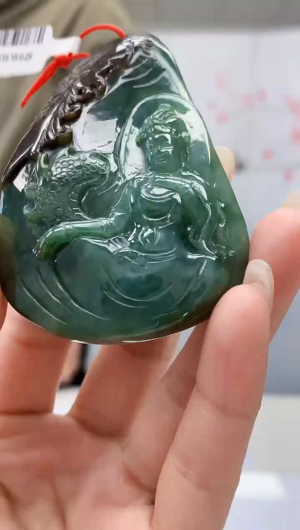 【闪购商品】定制翡翠未镶嵌4812lr-毛货挂件52