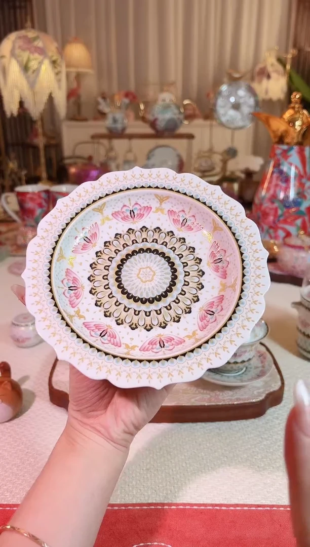 【闪购商品】瓷福蝶 花边壶承