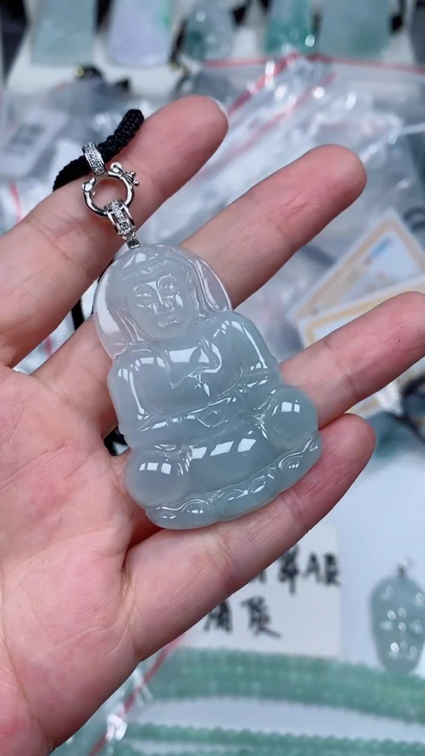 颈饰银S925镶嵌翡翠吊坠