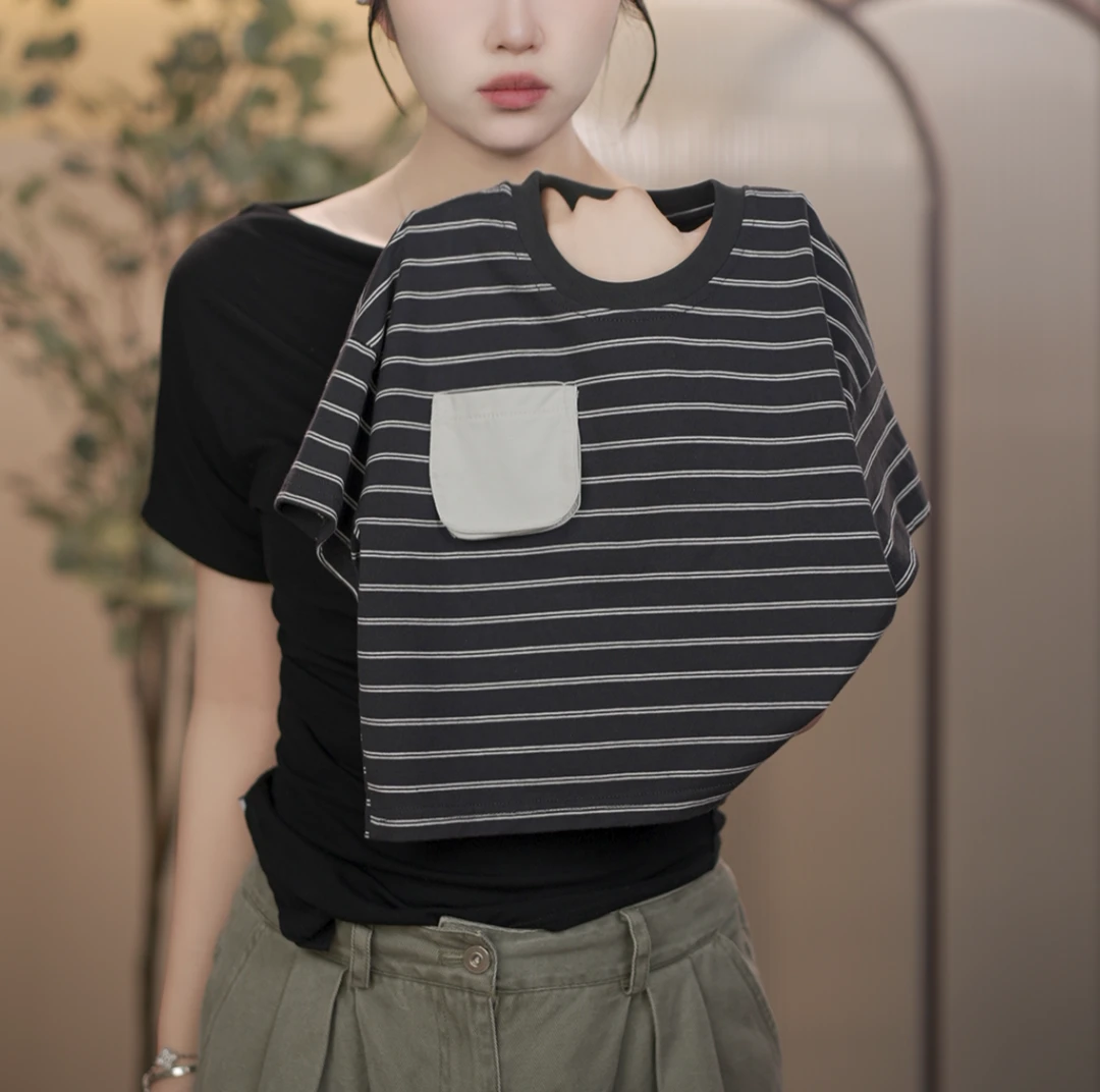 【现货断码不加】2025儿童韩版新款时尚小众高级百搭T桖男女童上衣