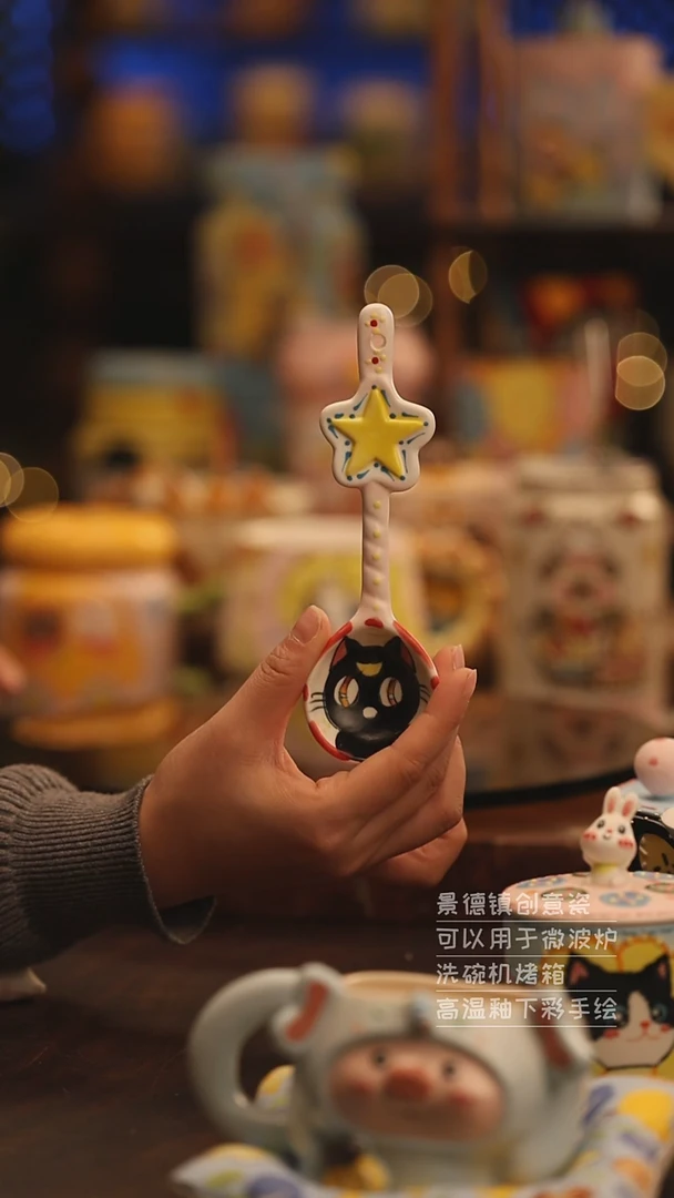 陶瓷景德镇可爱陶瓷釉下彩绘设计师款