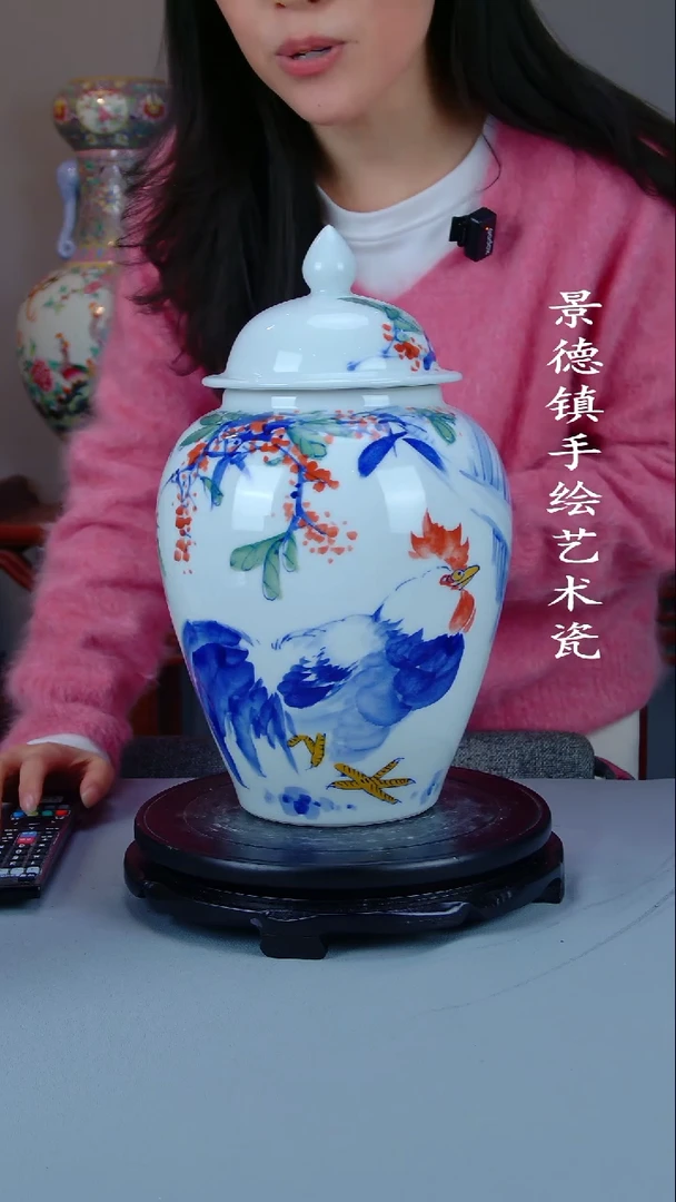摆件陶瓷景德镇手工手绘陶瓷摆件66