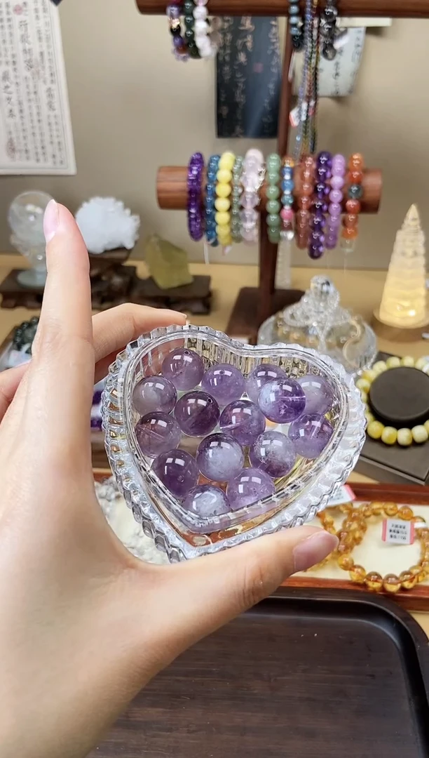 【闪购商品】水晶手链未镶嵌c16紫兔毛15mm单珠