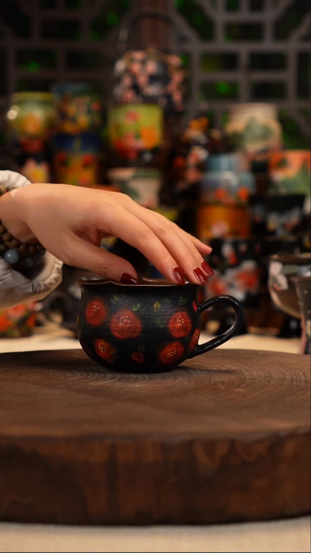 油画   釉下彩  杯子