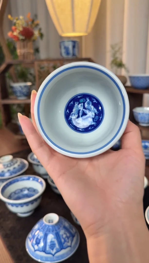杯子瓷三兔共耳大压手100cc