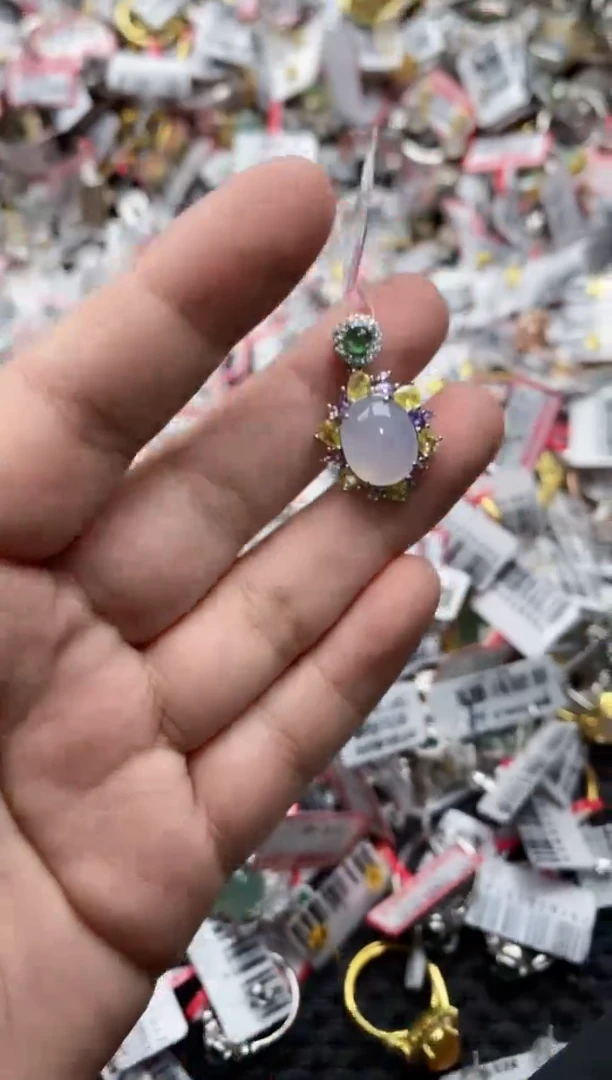 【闪购商品】翡翠戒指银S925镶嵌444444---10