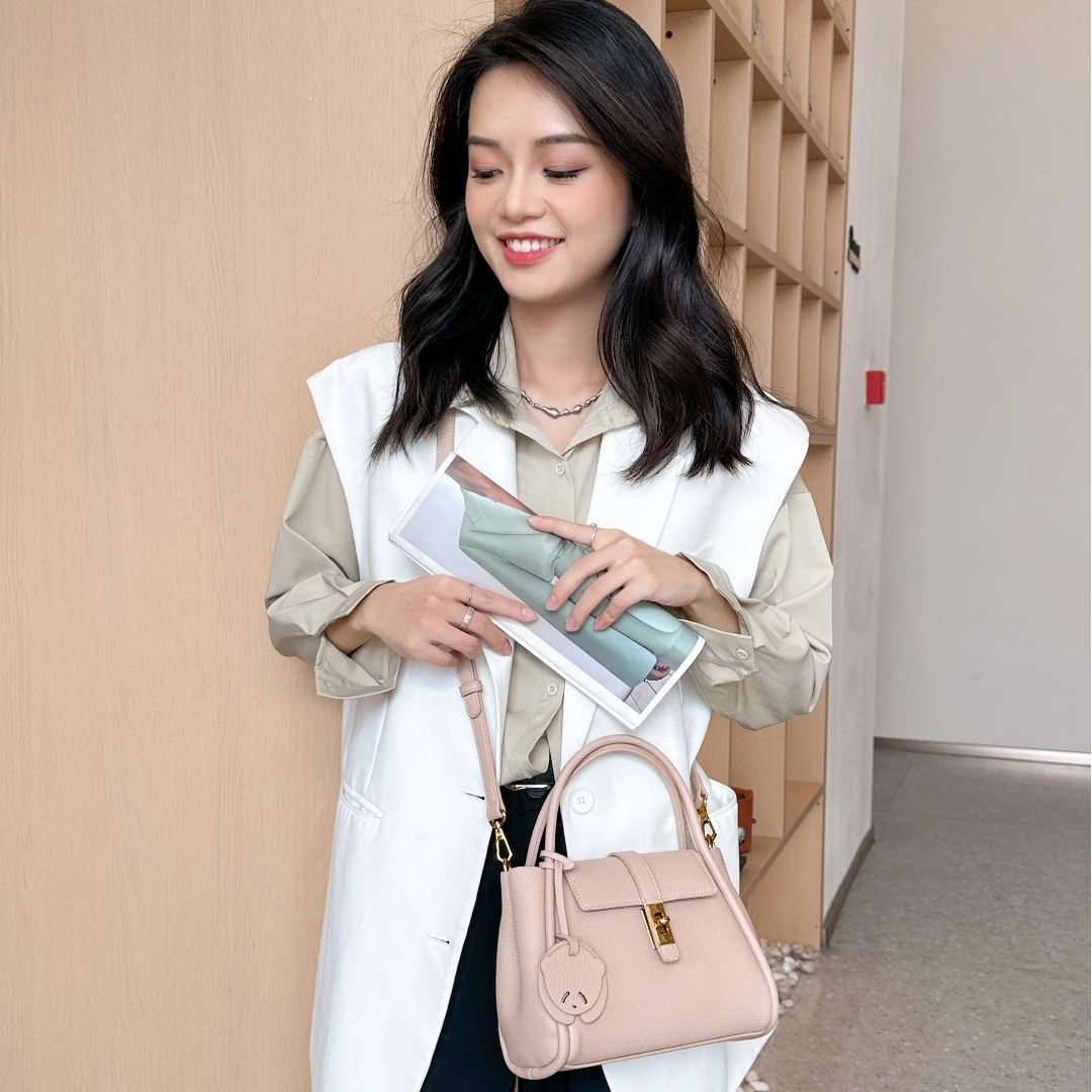 【YI CHEN】SKL-5138-莲藕粉-高定轻奢时尚百搭潮流女神包包