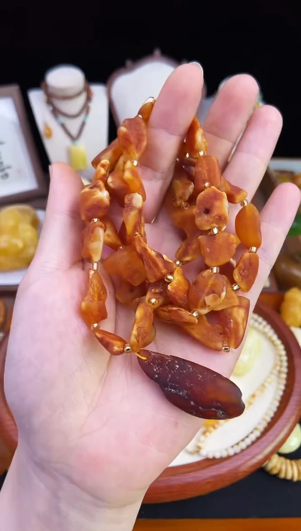 琥珀未镶嵌珠宝奇石柒月