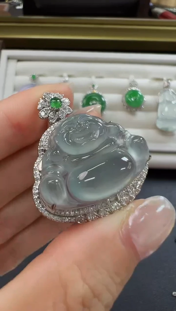 颈饰18K金镶嵌翡翠KYZI1212-048