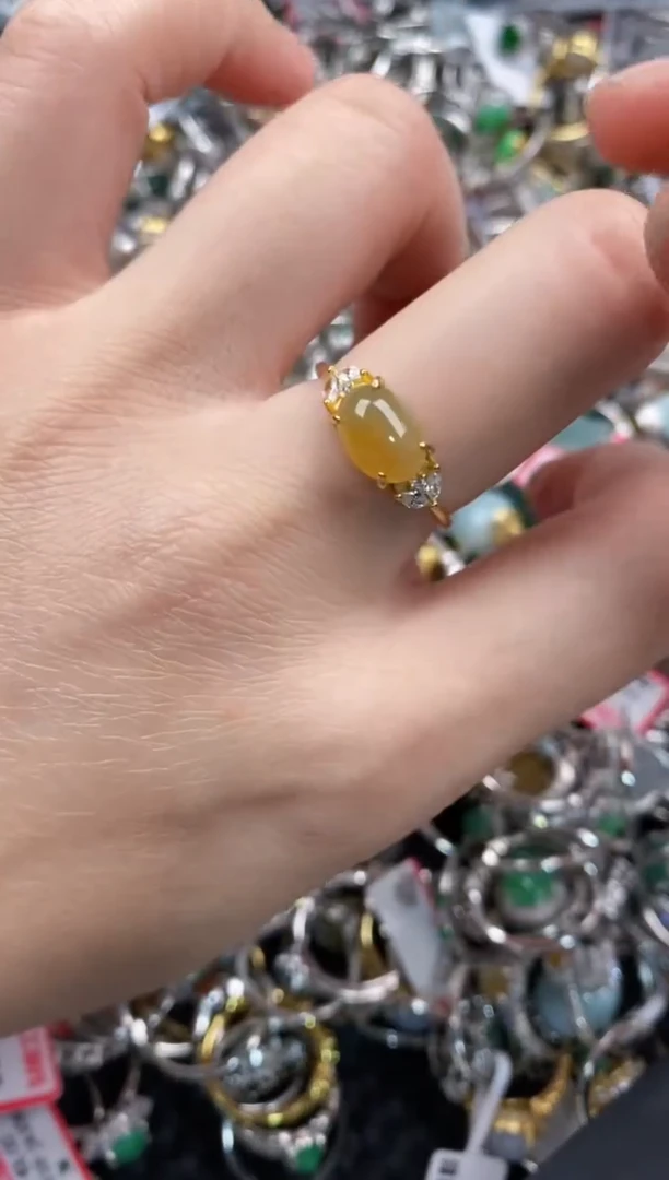 银S925镶嵌戒指翡翠777   9