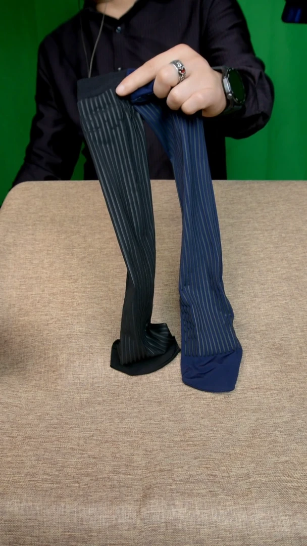 三醋酯纤维2双油光条纹