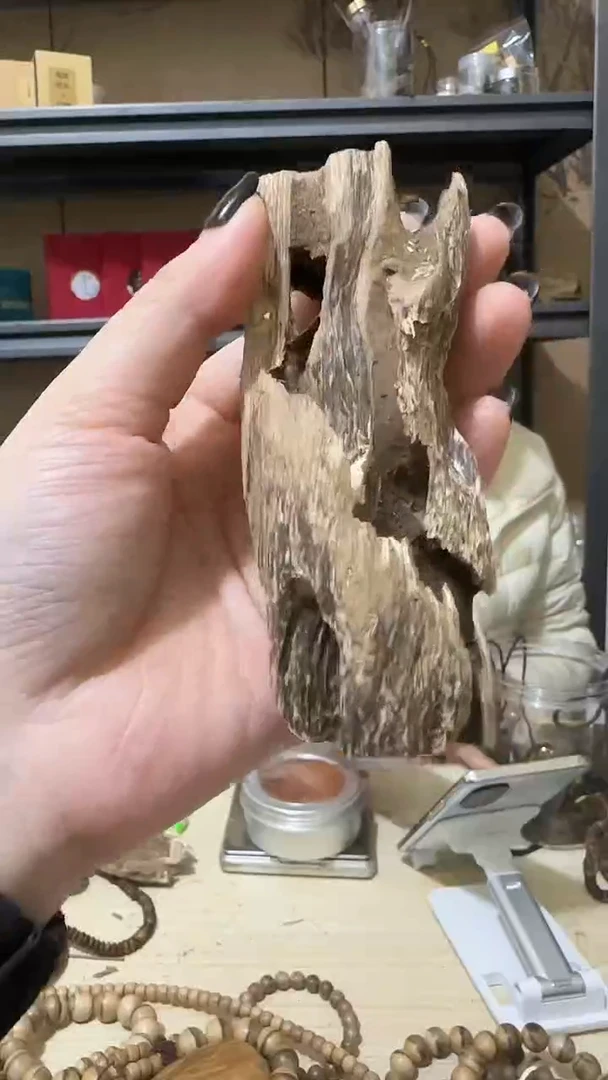 【闪购商品】沉香摆件67号海南虫漏野料32克+