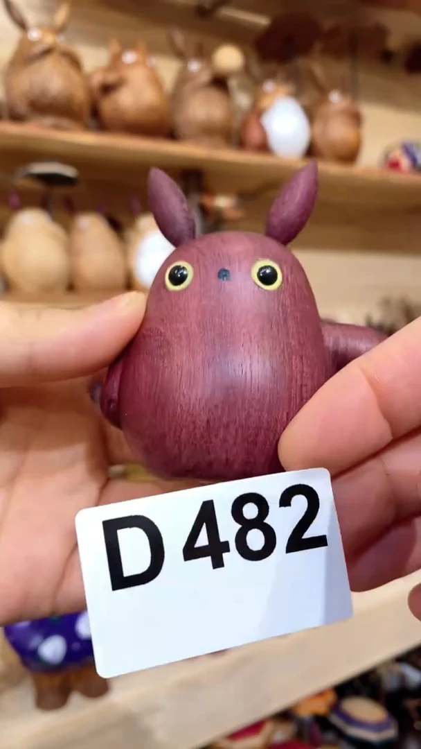 木木雕摆件可爱卡通