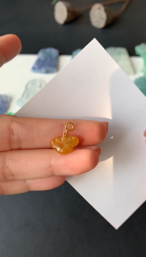 【闪购商品】翡翠颈饰18K金镶嵌1035065014