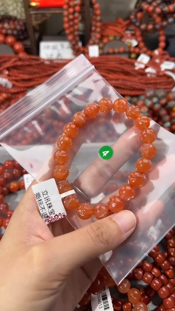南红玛瑙手串未镶嵌10