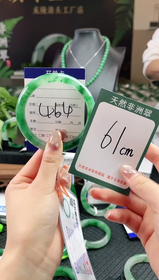 未镶嵌手镯石英质玉（非洲翠）天然非洲翠手镯