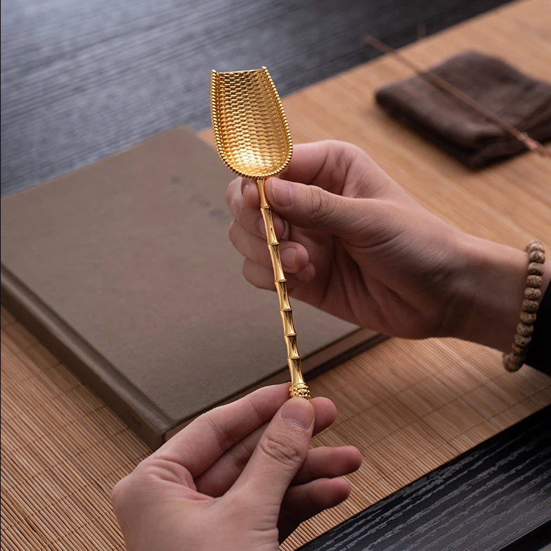 【央广甄瓷专属】铝金茶勺