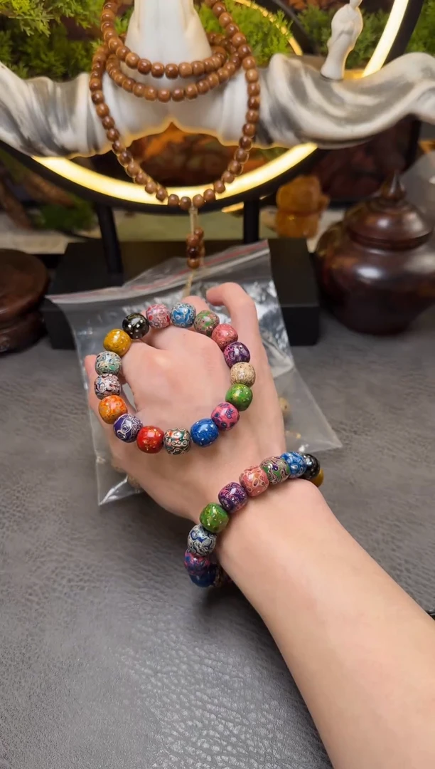 大漆工艺品手串/手链大漆多宝老型12*13