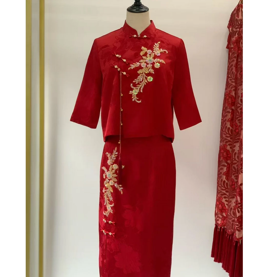 【金熹】红色新中式旗袍敬酒服新娘2025年新款订婚女结婚